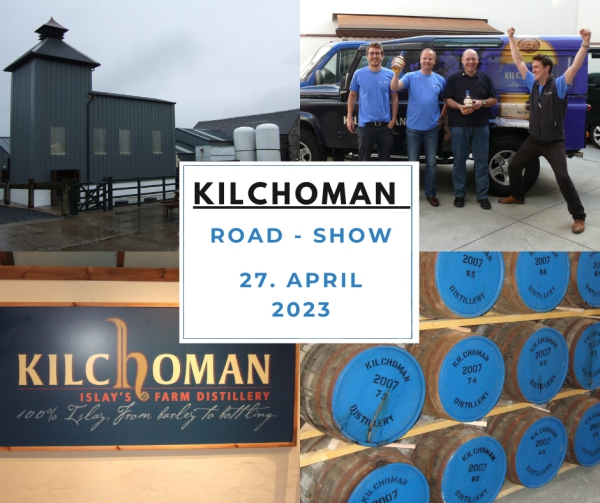 ROAD-SHOW im Innenhof/Whisky-Raum: Die  &quot;Farm-Distillery&quot; Kilchoman mit Peter Wills